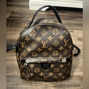 Brown and Cream Monogram Backpack